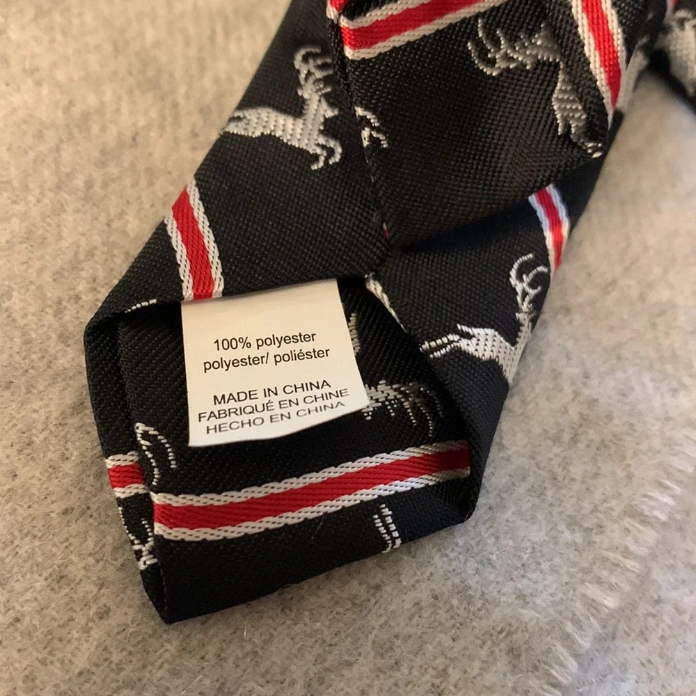 Clip-on Boys Tie Reindeer Striped
